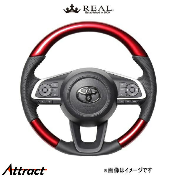 レアル ステアリング オリジナルシリーズ(パールレッド)ルーミー 900系 TYD-RDW-BK REAL