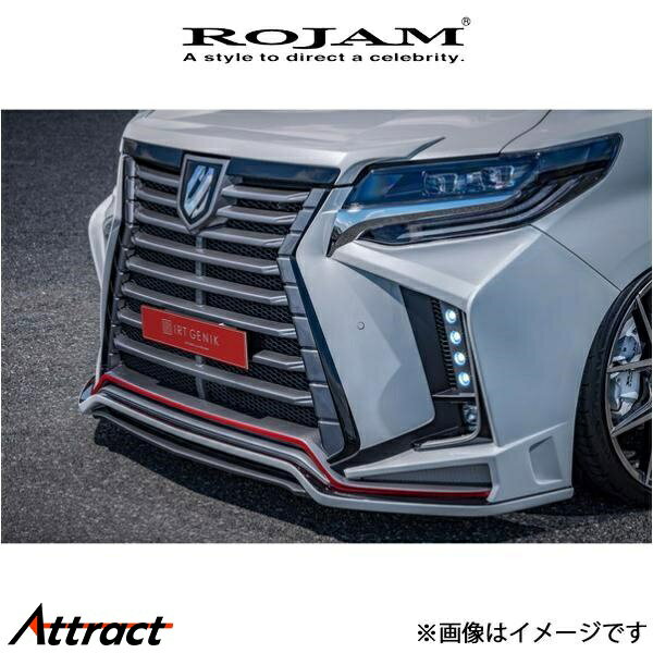 ロジャム ROJAM IRT GENIK フロントバンパースポイラー LED付き アルファード 30系 22-FB-AL30201 ROJAM エアロ 外装 エクステリア