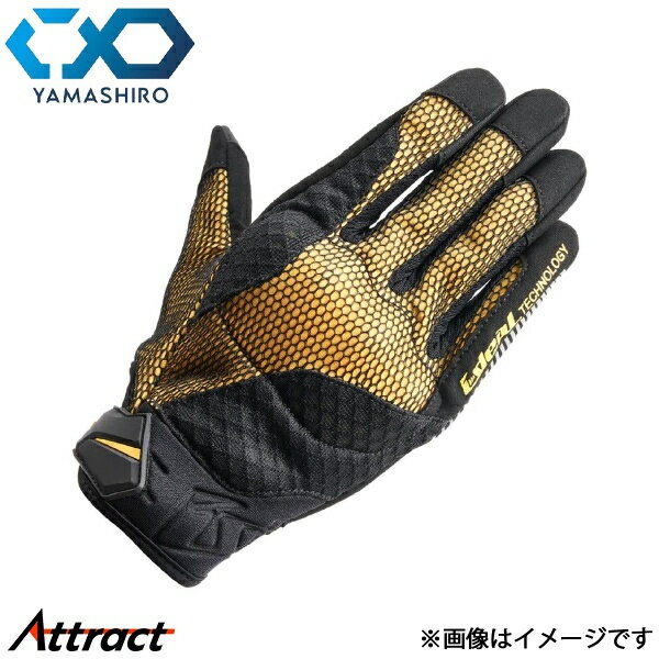 Gloves - 山城 IDEAL ID-008 グローブ AIR ブラック/イエロー Mサイズ ID008/BK/YE/M 汎用 ヤマシロ バイク用品