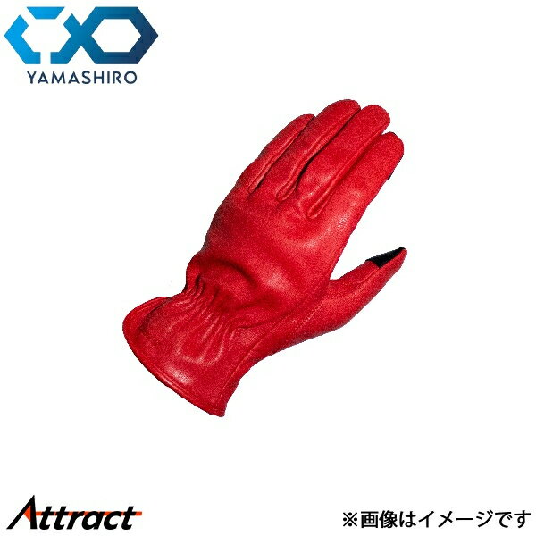 山城 IDEAL ID-301 GOAT レザーグローブ レッド S ID301RD/S 汎用 ヤマシロ バイク用品