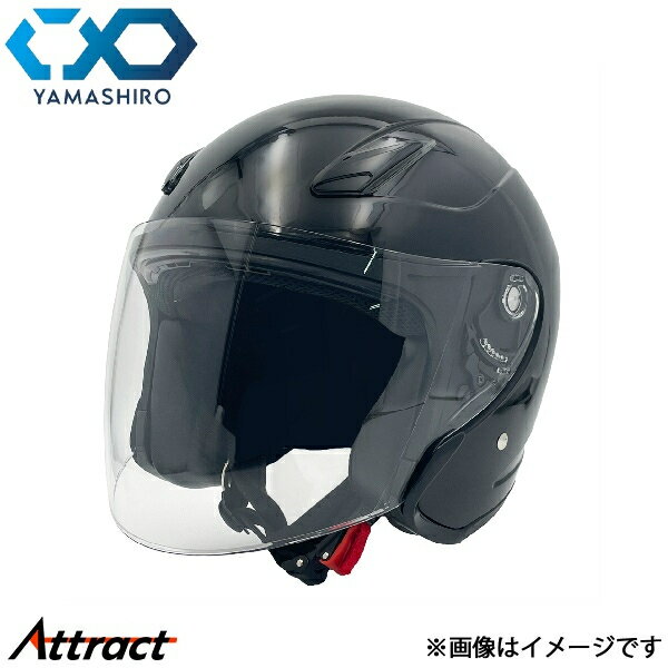 山城 YH-004 ジェットヘルメット ブラック Mサイズ(57~58cm) YH004BK/M 汎用 ヤマ...