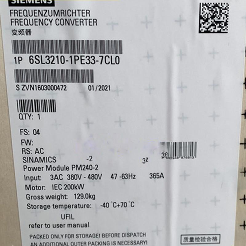 【新品★適格請求書★送料無料】SIEMENS シーメンス インバータ 6SL3210-1PE33-7CL0 PM240-2 480V 200kW ◆6ヶ月保