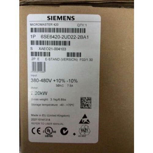 Rakuten - 【新品★適格請求書★送料無料】 SIEMENS 6SE6420-2UD22-2BA1 6SE6 420-2UD22-2BA1 シーメンス◆ 6ヶ月保証