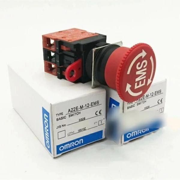 Rakuten - 【新品★適格請求書★送料無料】OMRON オムロン A22E-M-12-EMS 用急停止スイッチ付きEMS表示【6ヶ月保証】