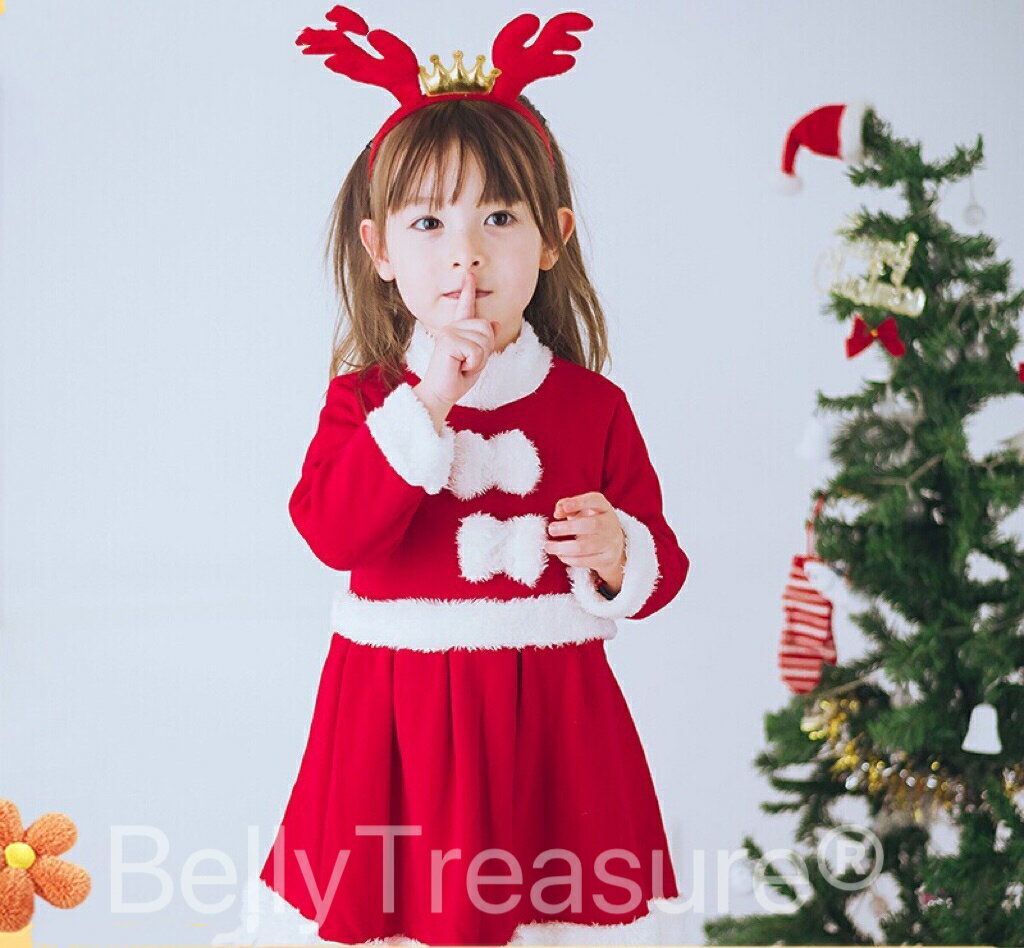 大人気キッズ用 クリスマスサンタドレス 女の子 サンタドレスRW-4170-202411