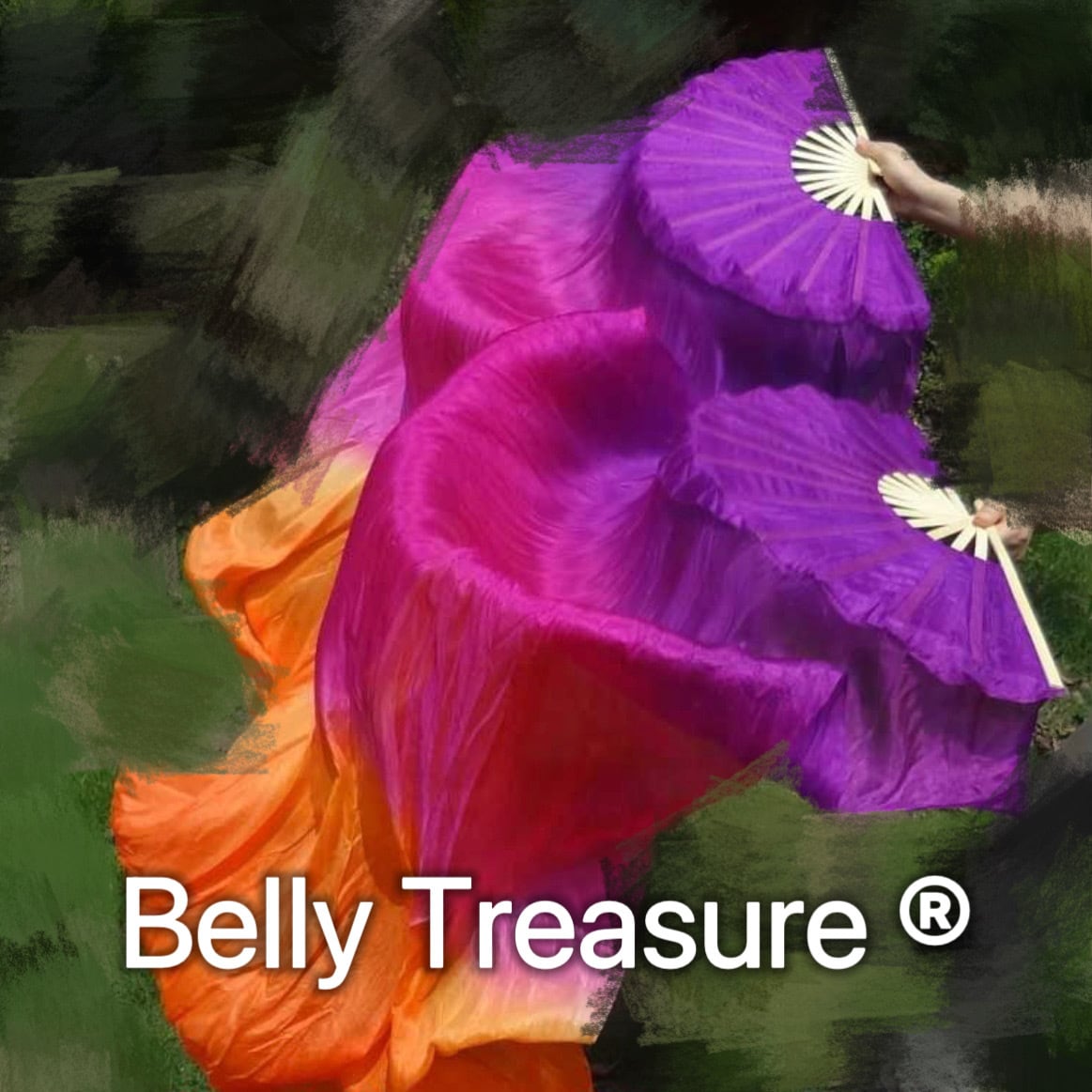 シルクファンベール パープル/チェリーピンク/オレンジ 202405 左右セットSilkFanball-202405