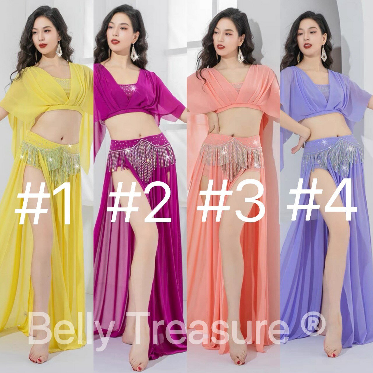 ベリーダンス 4カラー レッスンウェア QCZW ZM495 202410ベリーダンス練習着 ベリーダンス 練習用 衣装 セット ベリー ダンス 練習着 かわい...