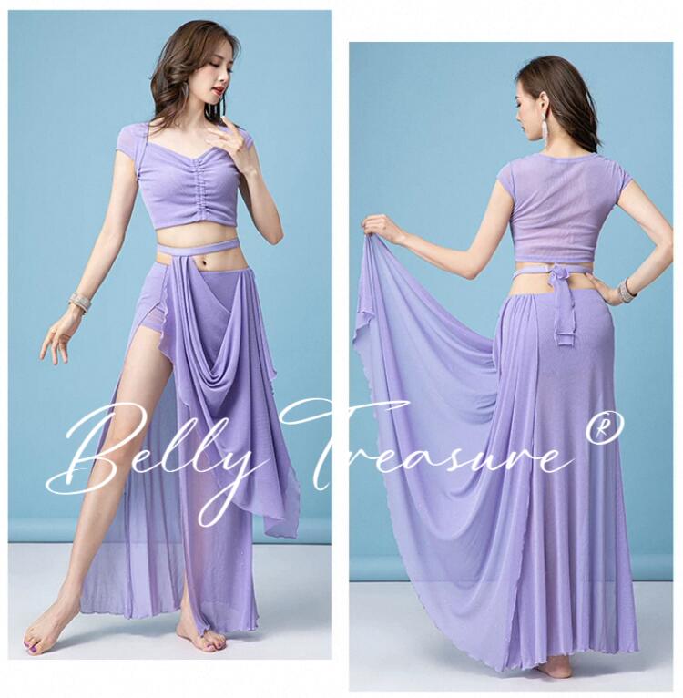 ベリーダンス　4カラー レッスンウェア　HY-1263-202501