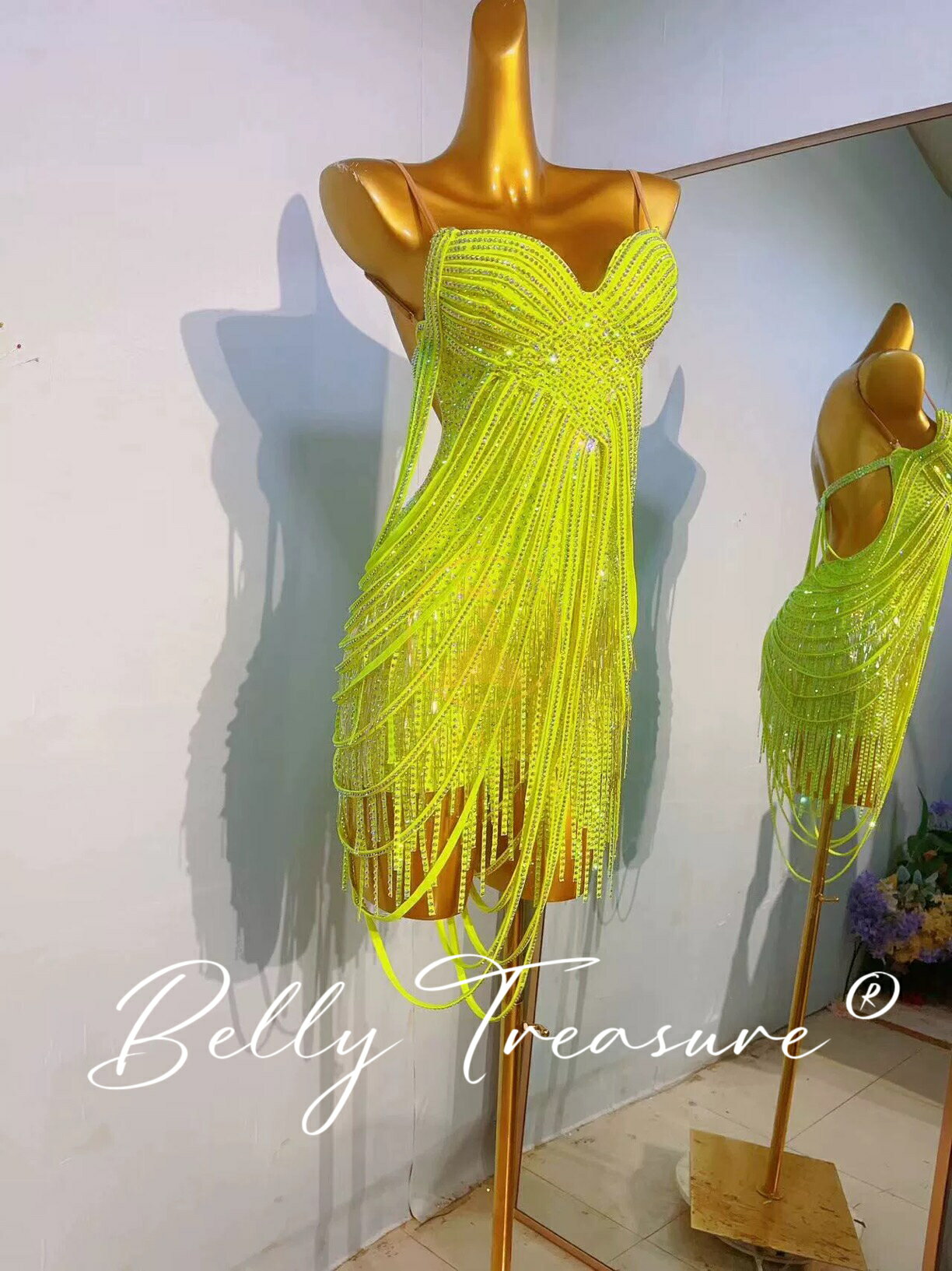 ラテンダンス舞台衣装　オーダーメイド　オーダーサイズYM-2400-202501