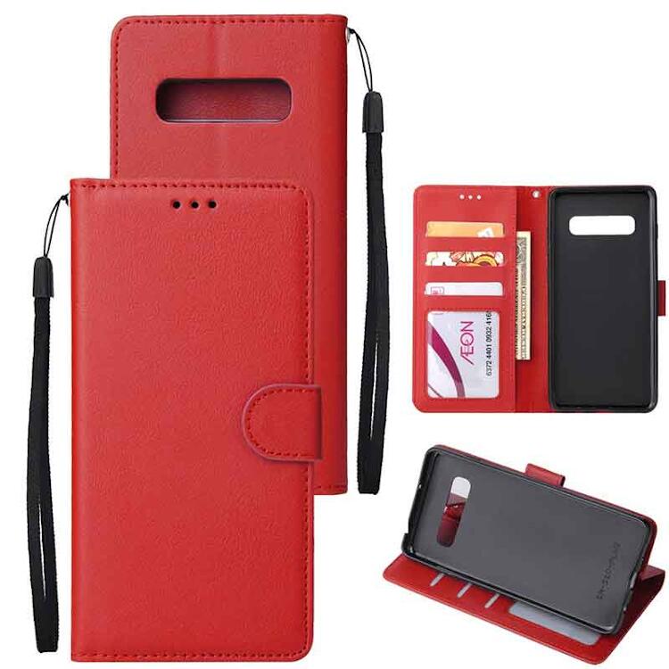 乐天商城 - Galaxy S10 Plus ケース Galaxy S10 Plus 手帳型 スマホケース レッド #1129179 送料無料 Galaxy S10 Plus Case