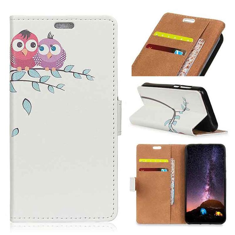 乐天商城 - Galaxy S10 ケース Galaxy S10 手帳型 スマホケース Two Little Owls on Branch #1128087 送料無料 Galaxy S10 Case