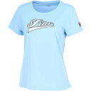 フィラ アップリケTシャツ(レディース) L ペールブルー #VL2866-10A 送料込み(沖縄・離島を除く) FILA