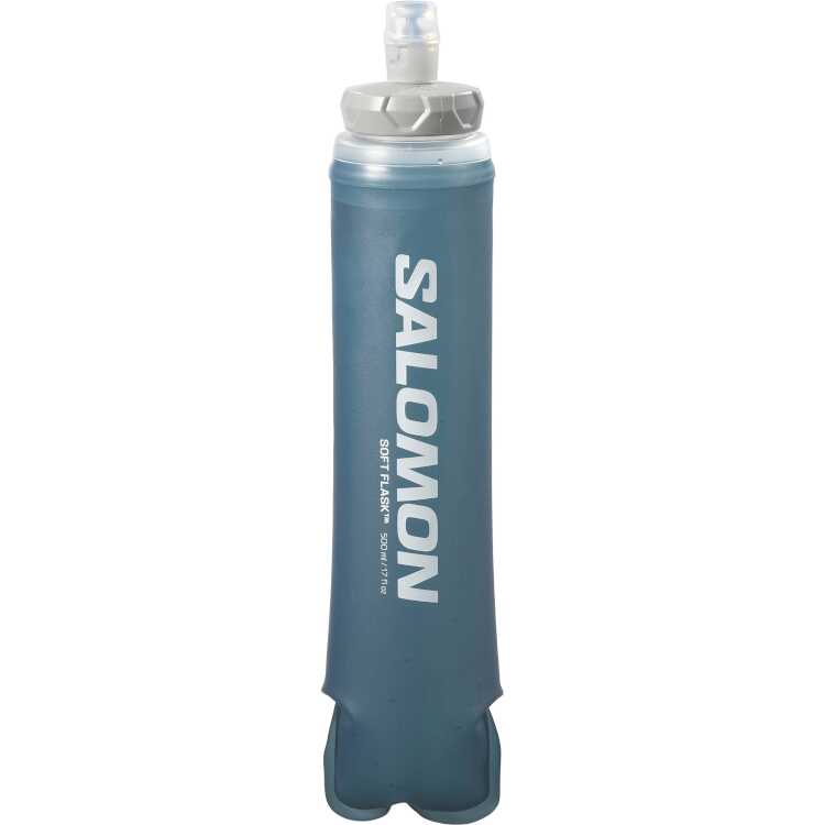 サロモン SALOMON ソフトフラスク 500ml/17oz 42(42mmキャップ) カラー：スレートグレー 容量：500ml LC1933200 【あす楽】【スポーツ アウトドア アウトドア 水筒 ボトル】【SOFT FLASK 500ml/17oz 42】