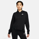 ナイキ ウィメンズ NSW シーズナル クラブ フリース L/S フーディ M ブラック×ホワイト #DV5646-010 NIKE