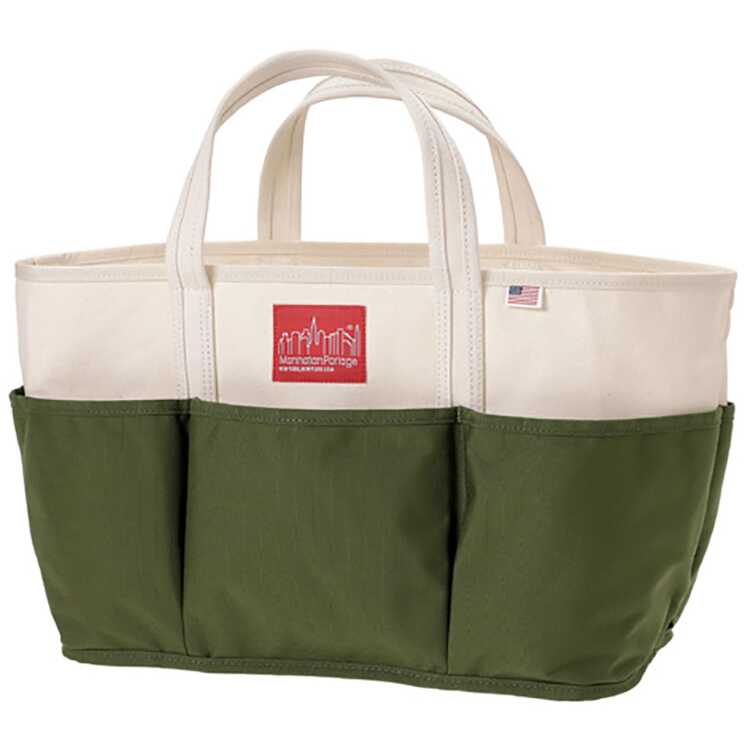 マンハッタンポーテージ ピクニック アウティング トートバッグ L ナチュラル×オリーブ W59/41×H27×20...