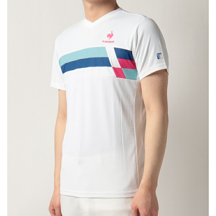 ルコックスポルティフ LE COQ SPORTIF ネオヘリテージゲームシャツ(メンズ) [サイズ：L] [カラー：ホワイト] #QTMTJA00-WHT 【送料無料】【スポーツ・アウトドア テニス メンズウェア】【NEO HARITAGE GAME SHIRT】