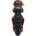 ゼット 軟式野球用キャッチャーレガーツ(限定品) ブラック×レッド #BLL3298CA-1964 送料無料 ZETT