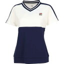 フィラ ゲームシャツ(レディース) L オフホワイト #VL2707-02 送料込み(沖縄・離島を除く) FILA
