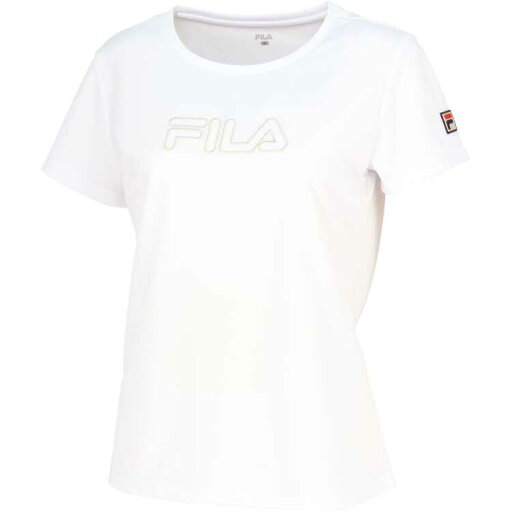 フィラ アップリケTシャツ(レディース) M ホワイト #VL2819-01 送料込み(沖縄・離島を除く) FILA フィラ アップリケTシャツ(レディース) M ホワイト #VL2819-01 送料込み(沖縄・離島を除く) FILA