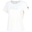 フィラ アップリケTシャツ(レディース) L ホワイト #VL2819-01 送料込み(沖縄・離島を除く) FILA