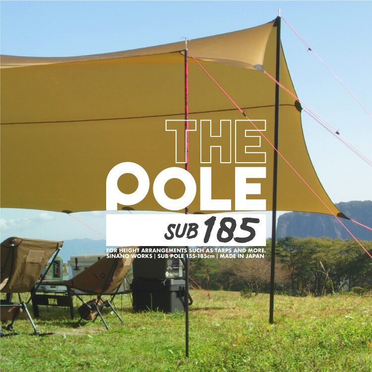 【在庫限り】 シナノワークス THE POLE SUB 185(サブポール) レッド 155〜185cm #7...