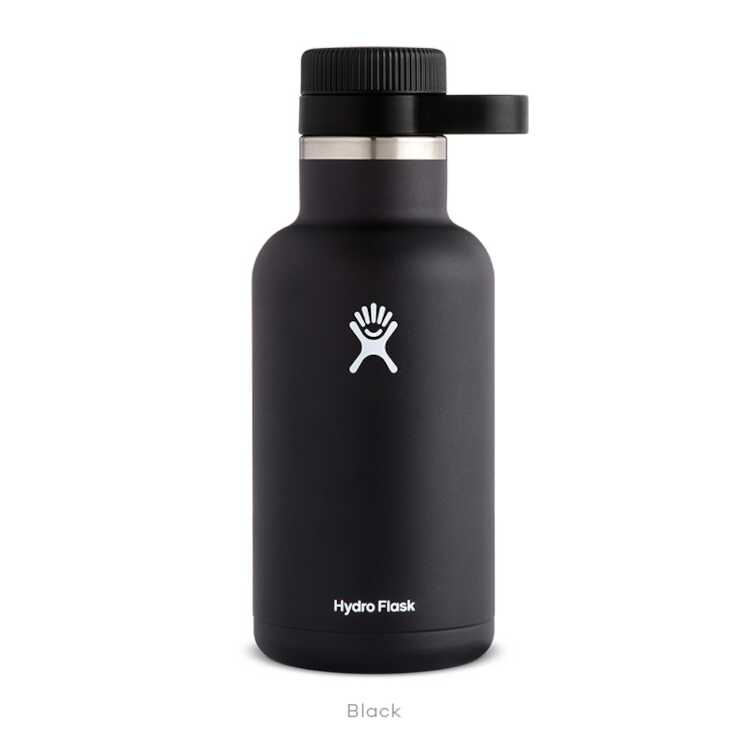 楽天belmo ONLINEハイドロフラスク HYDRO FLASK 64oz グロウラー [容量：1.9L] [カラー：ブラック] #5089056-20 【あす楽 送料無料】【スポーツ・アウトドア アウトドア 水筒・ボトル】【BEER 64oz GROWLER】