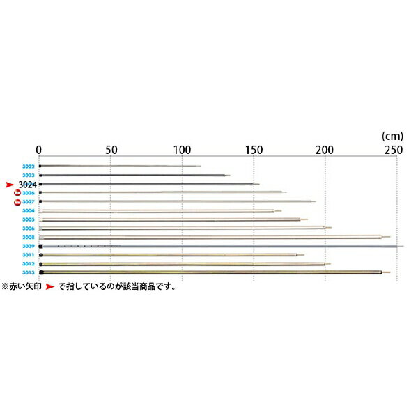 小川キャンパル OGAWA CAMPAL ALアップライトポール 150cm(3本継)  #3024 