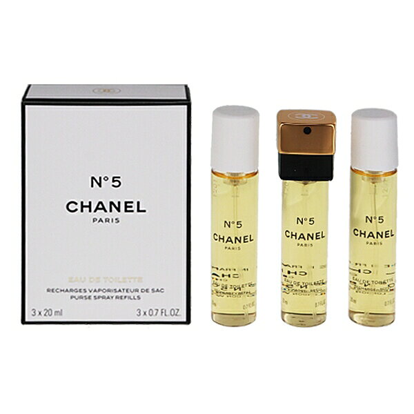샤넬 향수 여성 No.5 세트 (스프레이 헤드 포함) 20ml × 3 무료 배송 향수 향수 선물 선물 선물 N 5 PURSE REFILLS CHANEL