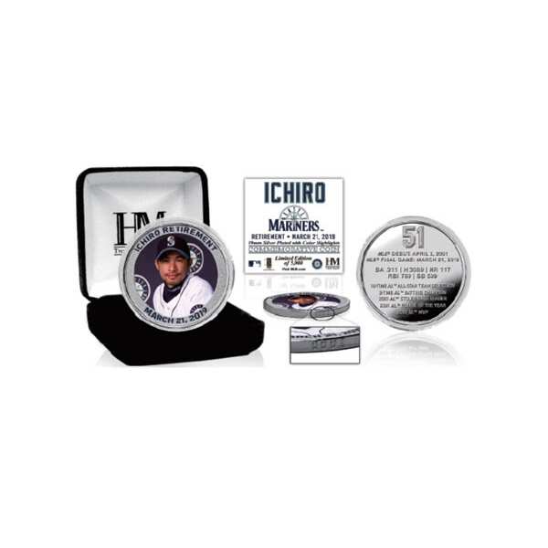 ハイランドミント THE HIGHLAND MINT イチロー選手引退記念 シルバーカラーミントコイン ICHIRO 5000個限定生産 記念硬貨 