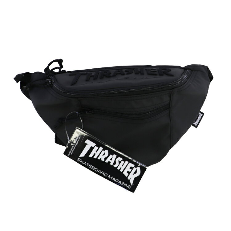 å㡼 THRASHER Coating Waist Bag [顼֥åߥ֥å] #THR-145-9090 ڤڡۡڥݡġȥɥ ȥܡɡ饤󥹥 Хå