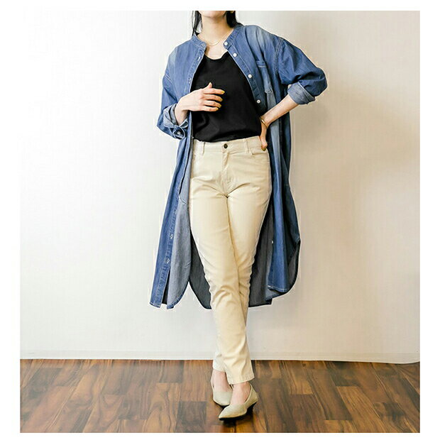 スキニーパンツ 美脚 脚長 ストレッチ スキニー チノパン チノパンツ レギパン ツイル チノ ウエストゴム ボトムス レディース 大きいサイズ ゆったり 楽ちん 体型カバー シンプル 無地 可愛い カジュアル 大人女子 オシャレ 高見え きれいめ こなれ かわいい 春 夏 秋 冬 - Image 3