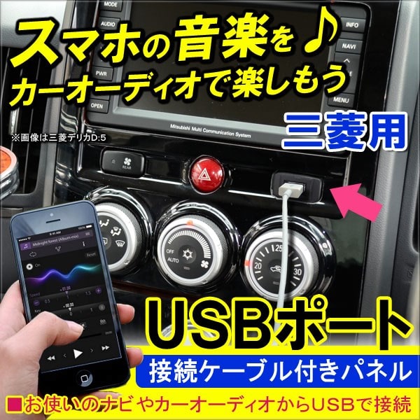 1000円ポッキリ 送料無料 三菱 車 Usb 接続通信ケーブル付きパネル Usbポート ふるさと納税 スイッチカバー 接続通信パネル Iphone Android カーナビ 音楽 オーディオ 充電器 Mitsubishi