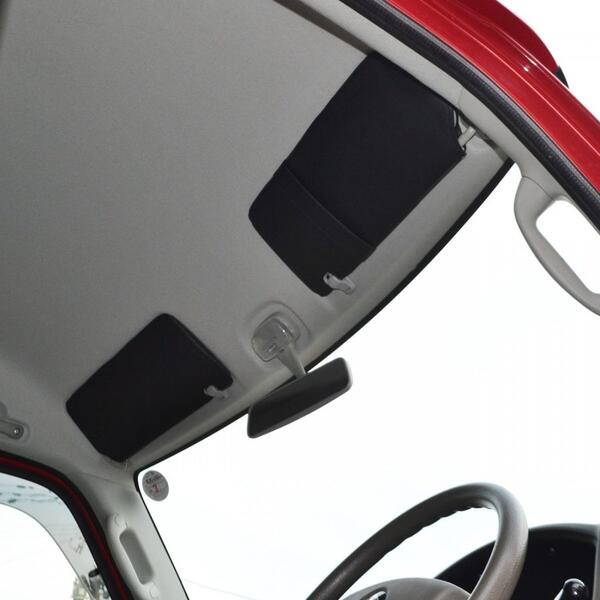 エブリィワゴン DA64W サンバイザー カバー 日よけ シェード 日よけ 車 サンバイザー パーツ カバー カード 入れ ポケット 汚れ防止 ブラック 黒 車中泊 グッズ マット 車 レザー パーツ カスタム スズキ エブリイワゴン エブリーワゴン