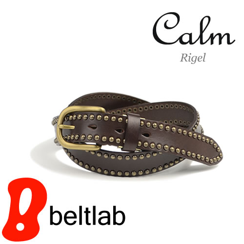 【ベルト スタッズベルト】『 Calm -Rigel- 』 スタッズのラインがきらめくベルト カジュアルベルト メンズ レディース 本革ベルト 牛革ベルト デニム Belt ギフト