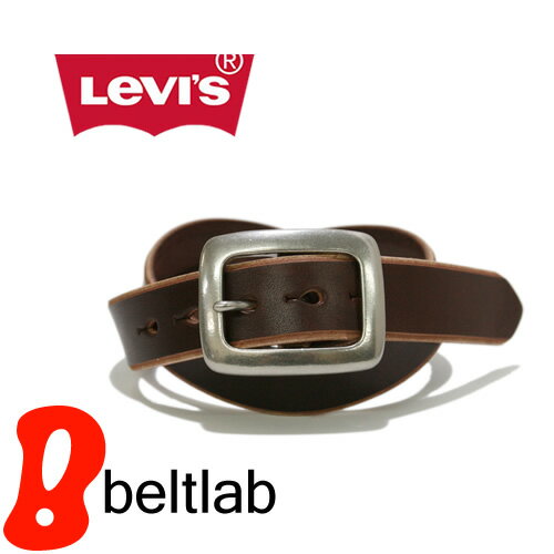 楽天ベルトラボ-beltlab- ベルト専門店『Levi's　-リーバイス-』35mm幅にギャリソンバックル、日本の工場で一本一本丁寧にハンドメイド、上質な牛革の素材感を楽しむレザーベルト