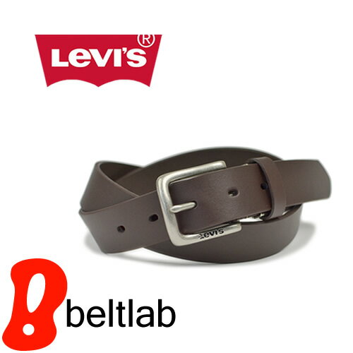 beltlab ベルト メンズ 【Levi's リーバイス】 ベルト メンズ レディース 牛革 レザー スリム幅 シンプル細めのハーネスバックル 30mm 30ミリ 3cm 幅 レザーベルト カジュアルベルト レザー デニム ジーンズ チノパン に ブラック/ダークブラウン/ブラウン belt mens womens 幅3cm