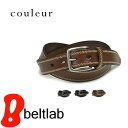 beltlab ベルト メンズ 【本革 メンズ レディース ベルト】『couleur -クルール-』ジグザグのステッチがアクセント、気軽に使いたいシンプルな牛革ベルト