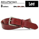 リー ベルト メンズ 本革 リー Lee ブラック/ダークブラウン/レッド 幅30mm 0120453