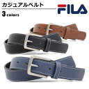 ベルト メンズ FILA フィラ カジュアル ステッチ ベルトカット可 ブラック/ブラウン/ネイビー 幅28mm 5FM001