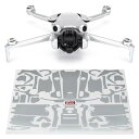 色:エアーフォースシルバー WRAPGRADE for DJI Mini 4 Pro 本体用 スキンシール (エアーフォースシルバー)