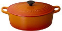 ルクルーゼ ココットオーバル ル・クルーゼ(Le Creuset) 鋳物 ホーロー 鍋 ココット・オーバル 25 cm オレンジ ガス IH オーブン 対応 日本正規販売品