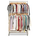 色:a)シルバー アイリスプラザ(IRIS PLAZA) ハンガーラック パイプハンガー ダブル 幅94.5* 耐荷重150kg シルバー CW4100-41 ...