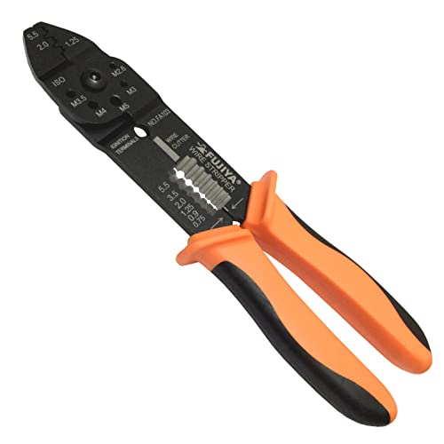 フジ矢 万能電工ペンチ(ファストン端子用) 刃部 切断・皮むき 研磨仕様 FA103