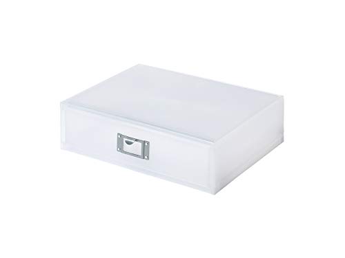 ライクイット (like-it) 収納ケース A4 引き出し 書類ケース 横型 1段 幅33.7*奥27.7*高9.8cm ホワイト..