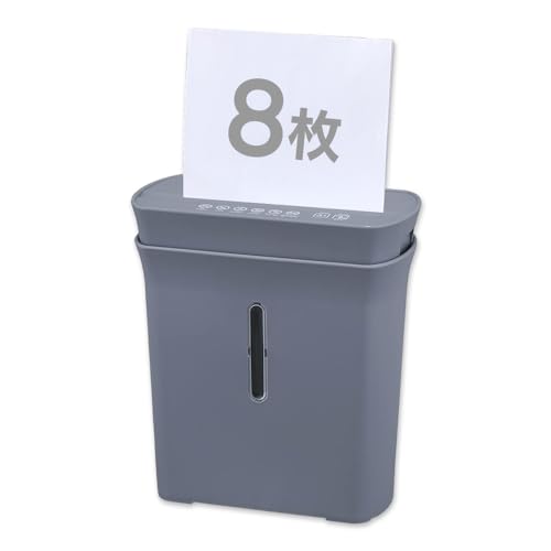 色:グレー:4.8秒/1枚 サイズ:32.1×16.9×35 アイリスオーヤマ(IRIS OHYAMA) 家庭用シュレッダー パーソナルシュレッダー 8枚細断 クロスカット 細断サイズ37m*5mm 容量A4コピー用紙80枚分 細断速度3.7