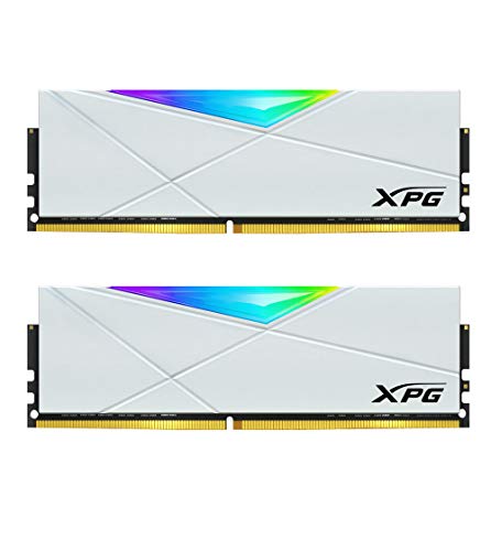 色：ホワイト サイズ：32GB (2x16GB) - 3200MHz XPG DDR4 D50 RGB 32GB (2x16GB) 3200MHz PC4-25600 U-DIMM 288ピン デスクトップメモリ CL16キット ホワイト (AX4U320016G16A-DW50)
