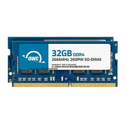 OWC 64GB 32GB x 2 2666MHz DDR4 PC4-21300 SO-DIMM 260ピン アップグレード用メモリ OWC2666DDR4S64P 対応機種：2018年 Mac mini Macmini18,1 / 2019年 27インチ iMac iMac19,1 / PCノートパソコン