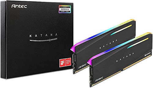 ANTEC 増設メモリ Antec KATANA AM4U36188G11-7DKR ［DIMM DDR4 /8GB /2枚］CNCカットプロセスを使用して、鉄金属表面のマットな質感。究極のアルミ合金素材：優れた放熱性を提供し、オーバークロック中でもメモリを素早く冷却します。