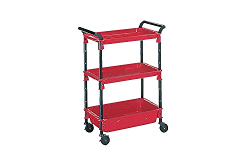 TRUSCO(トラスコ) ツールワゴンロイヤル 586*320*833 深1浅2 赤 TWR-421-R