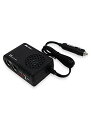 メルテック(meltec) DCDCコンバーター 15A 24V車に12V車用カー用品使用可能 USB2口付ブラック E-106